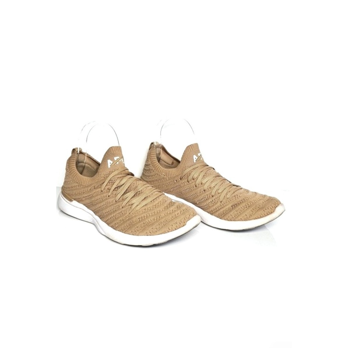 Apl Techloom Wave Womens Running Shoes Tan Beige Sneakers Us 7.5